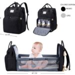 MOCHILA BOLSO MATERNAL CON CAMBIADOR Y CUNA GRIS MELECH-768 (749)