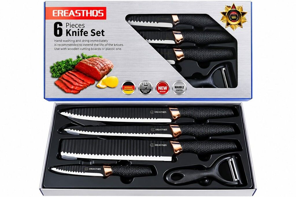 SET CUCHILLOS C/HACHA JC-C02BLA JC-C2MCLA SET CUCHILLOS C/HACHA JC-C02BLA JC-C2MCLA - Imagen 1