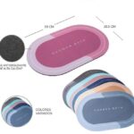 ALFOMBRA DE BAÑO  ANTIDESLIZANTE RM3858 VIOLETA