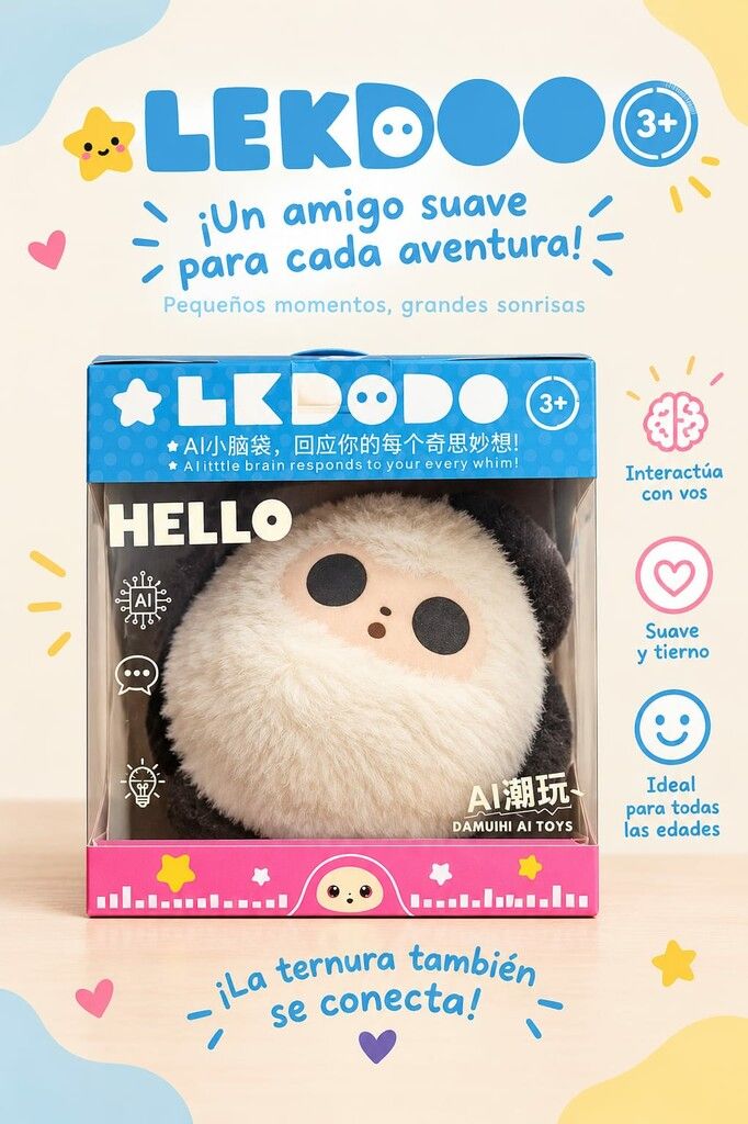 PELUCHE INTERACTIVO LEDODO CON IA FYS12 GB6675 BLANCO PELUCHE INTERACTIVO LEDODO CON IA FYS12 GB6675 BLANCO - Imagen 1