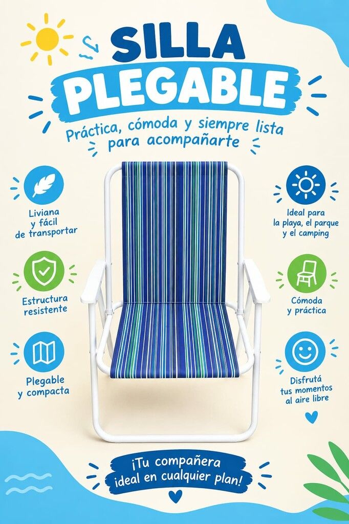 SILLA REPOSERA PLEGABLE BC 2592 MODELO 2 SILLA REPOSERA PLEGABLE BC 2592 MODELO 2 - Imagen 1