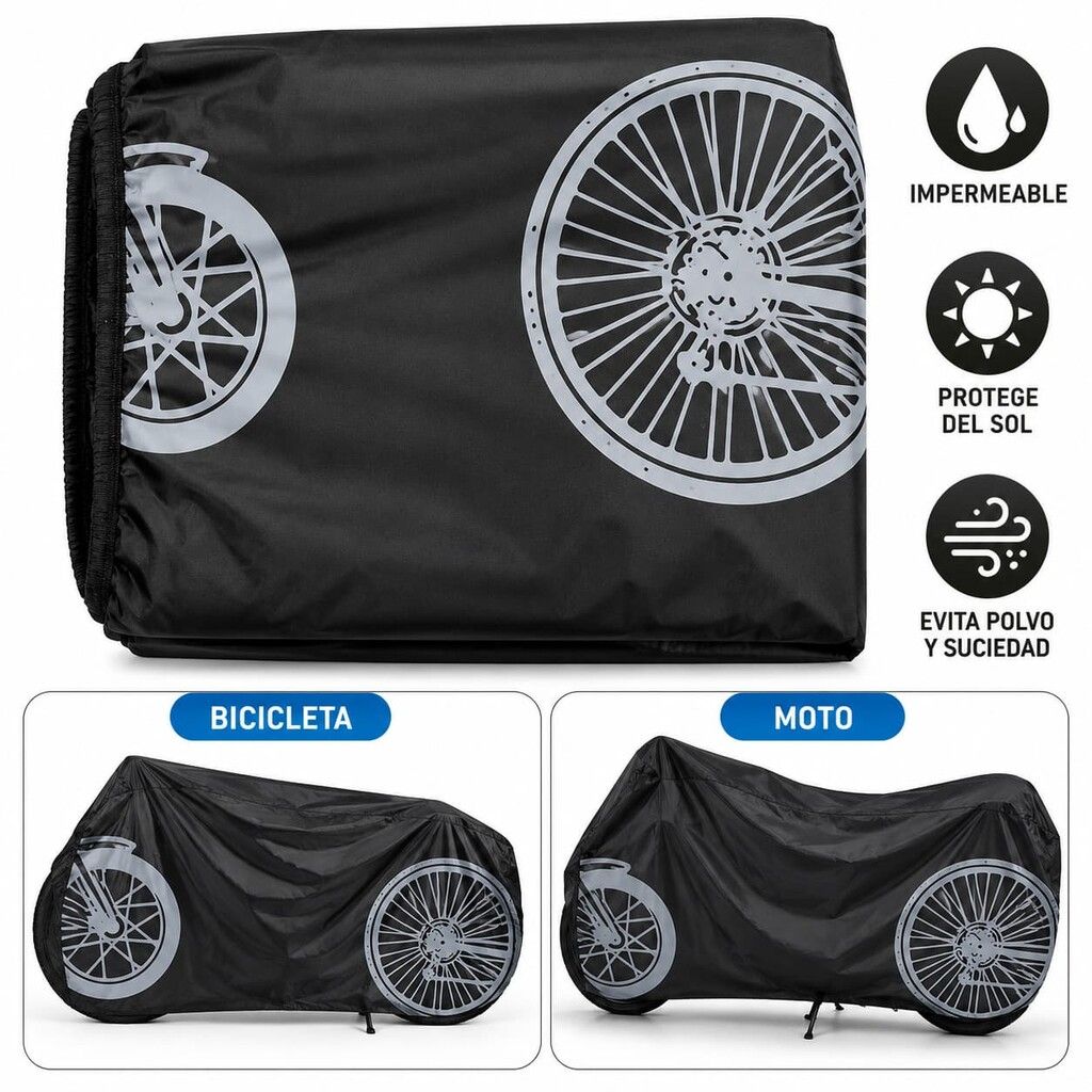 FUNDA PARA BICI-MOTO FI-91087 NEGRO FUNDA PARA BICI-MOTO FI-91087 NEGRO - Imagen 1