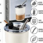 VASO TERMICO C/BOMBILLA 200ML TT03 CREMA