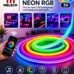 TIRA LED NEON RGB 5 METROS C/APP C/CONTROL RGB-IC  MELECH-478